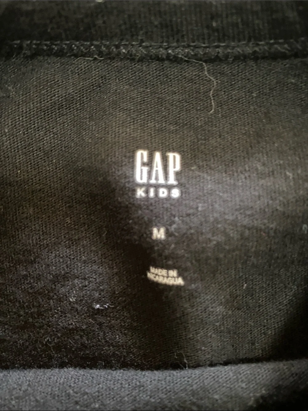 GAP Black Long-Sleeve Tee with White Skeleton Graphic- Halloween